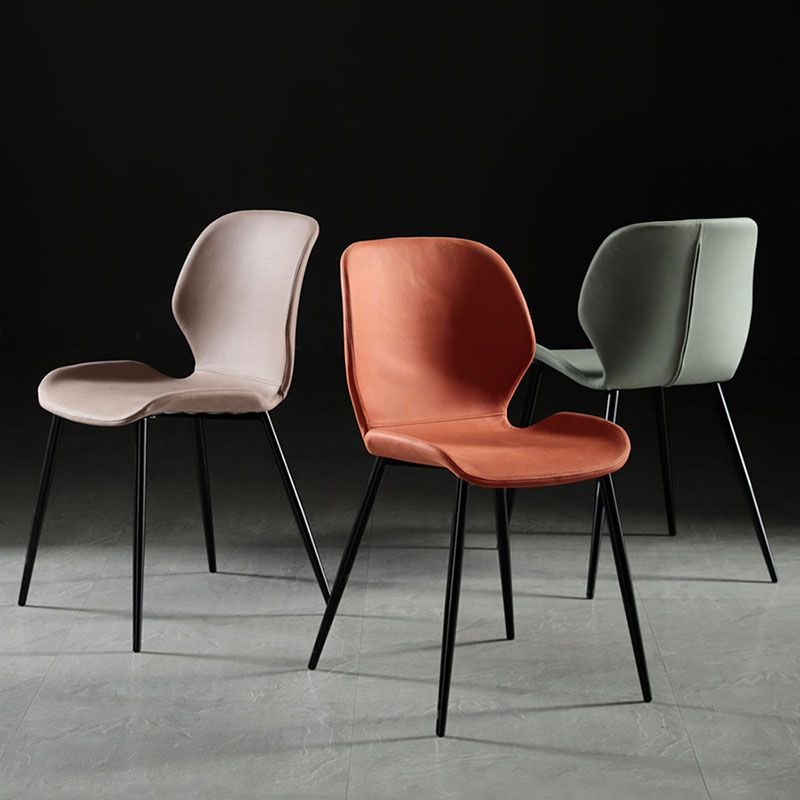 Moderne stijl keuken metalen eetstoelen wingback dineren armloze zijstoelen