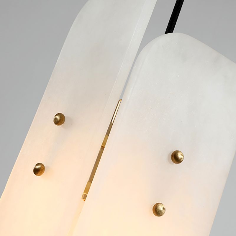 Petit pendentif suspendu en marbre Minimaliste de suspension blanche à 1 lumière Lumière pour chambre à coucher