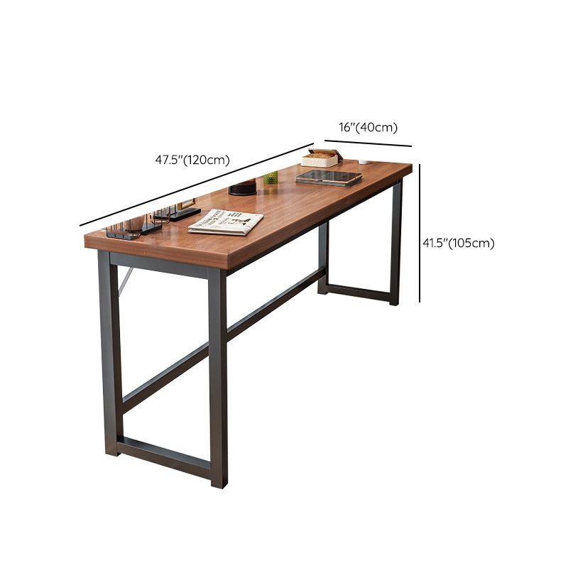 Industrial Style Bistro Bar Table Wooden Rectangle Metal Base Bar Table