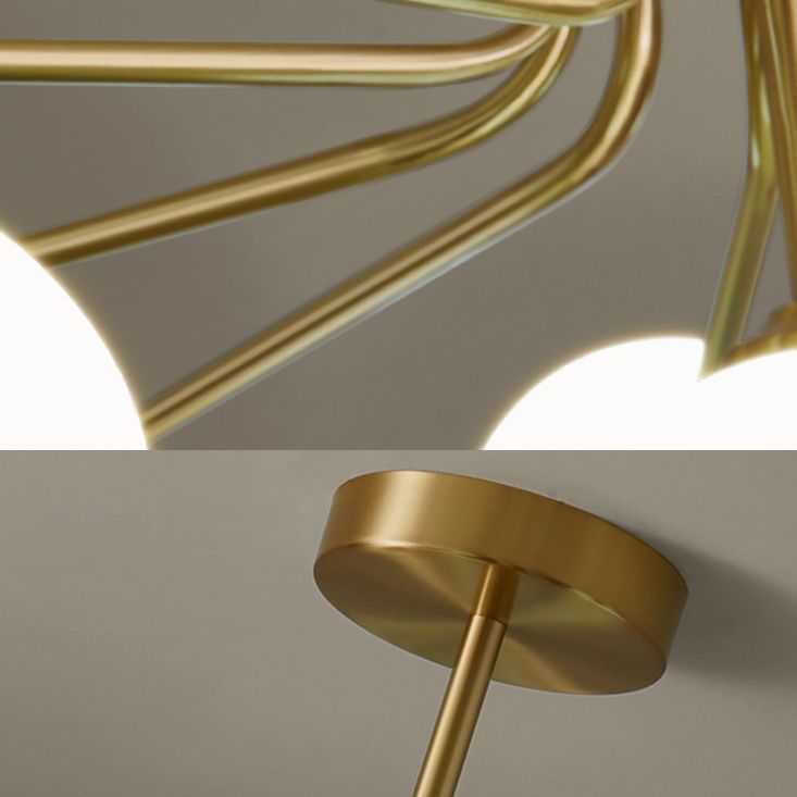 Minimalistische stijl Ronde kroonluchter verlichtingsarmatuur Glazen slaapkamer Hanglampkit