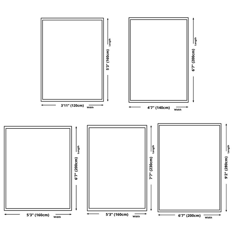 Nordic Rug Geometric Area Carpet Polyester Washable Rug for Living Room, Office