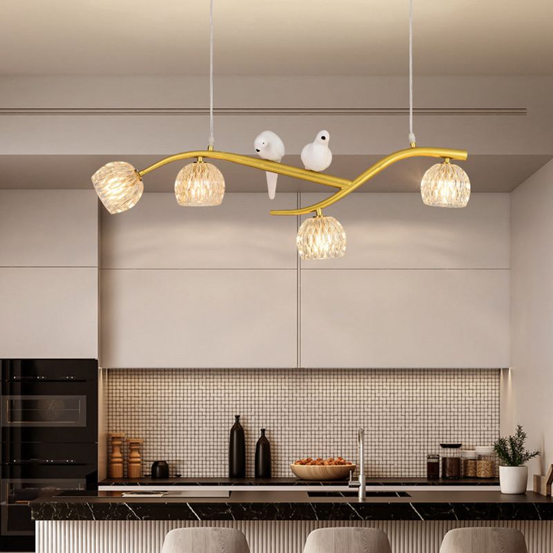 Modern Style Ball Shape Island Pendants 4-Lights Pendant Lights for Living Room
