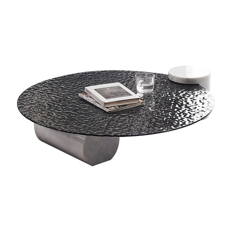 Glass Top Coffee Cocktail Table Abstract Coffee or End Table