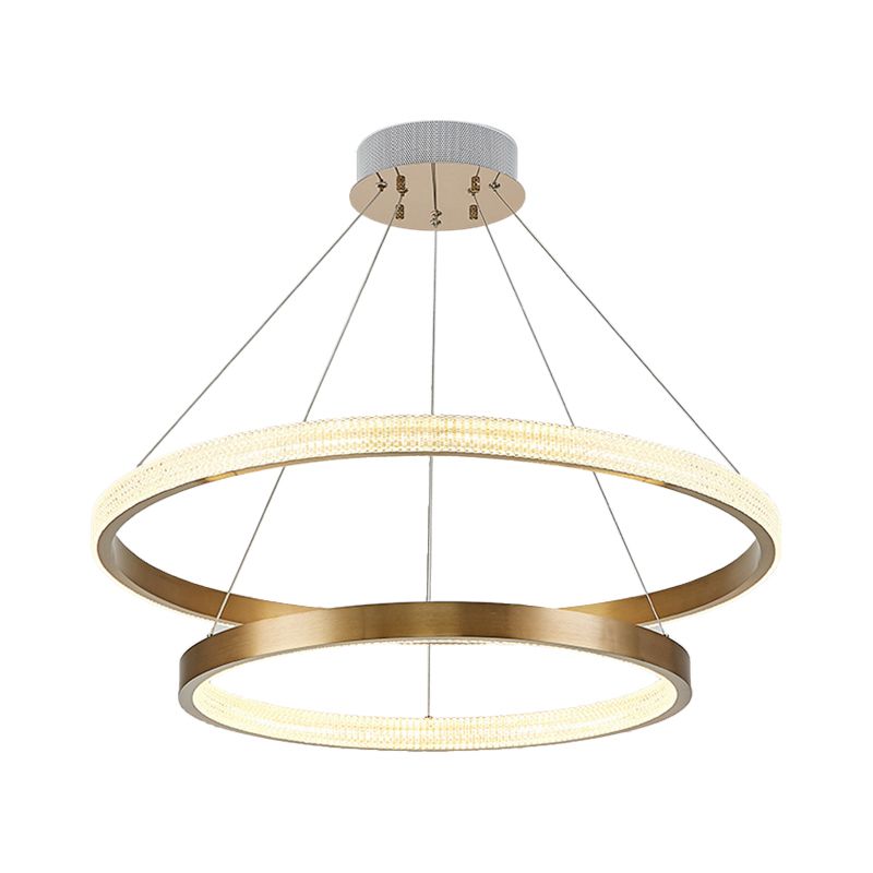 Alluminio 2/3 a filo a cerchio a livello Terocero Light Postmodern Gold Fine LED Spazzante Lampone Illuminazione