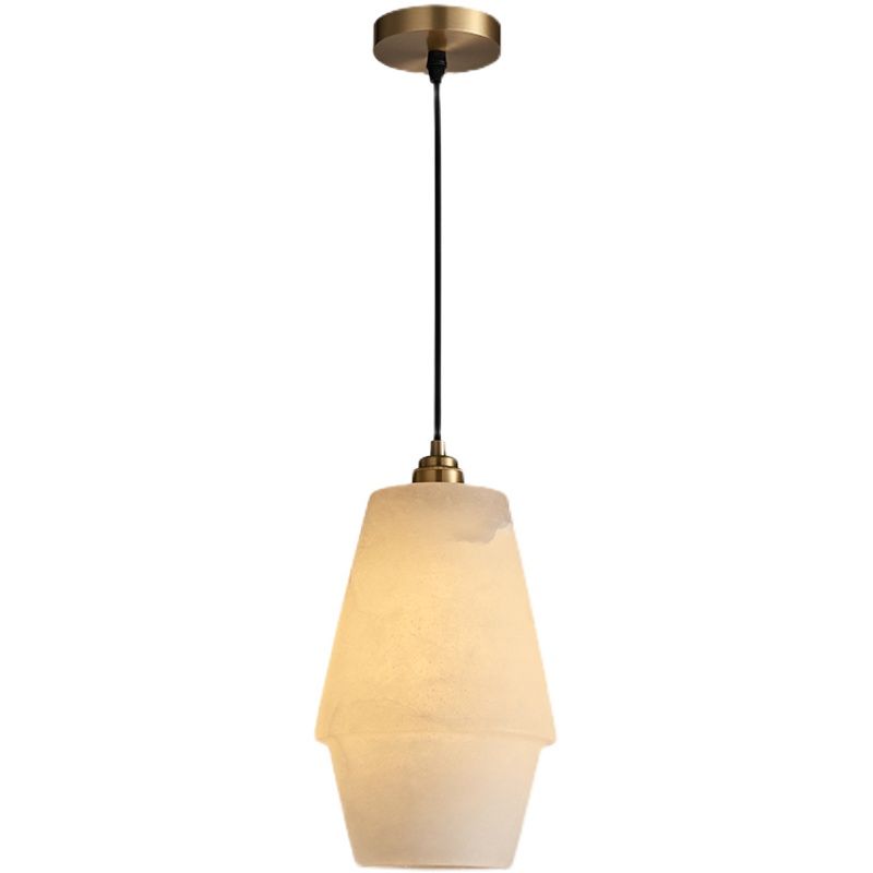 1 Light Geometric Pendant Light avec une teinte brillante Simplicité suspendue Lumière en blanc