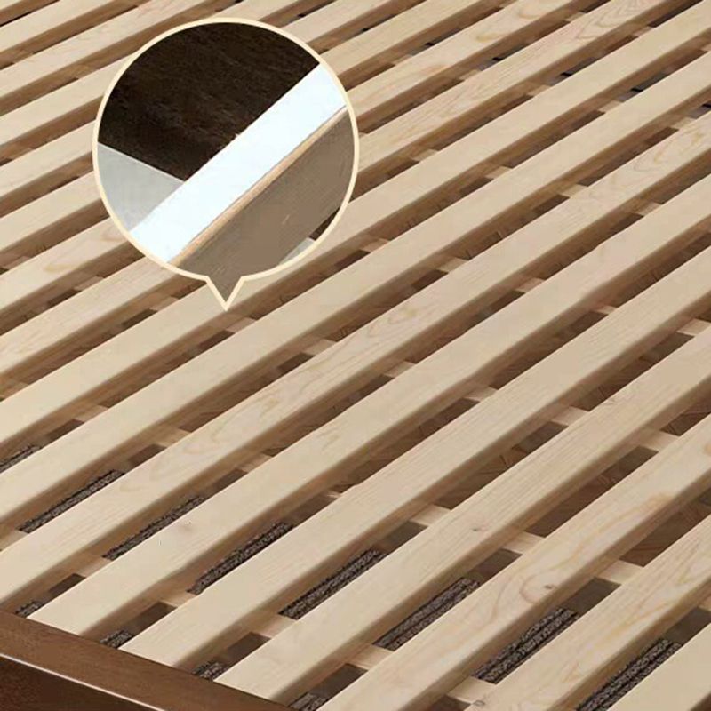 Traditional Espresso Panel Bed Walnut Rectangular Standard Bed with Headboard