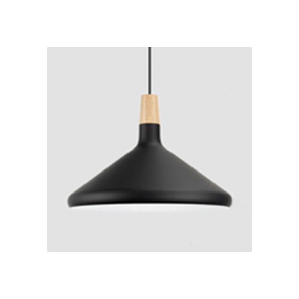 Nordic Coolie Shade Suspension Light Aluminum 7/10.5/15 Inch Wide 1 Head Pendant Light for Office Coffee Shop