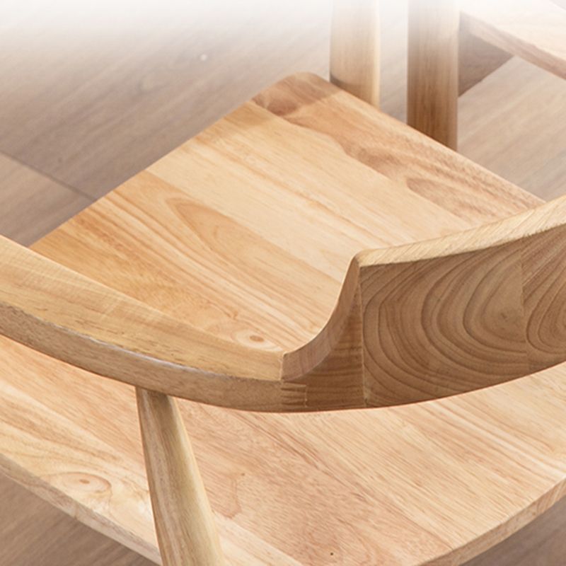 Chaise d'intérieur de style contemporain en bois massif, chaises latérales de salle à manger à dossier ouvert