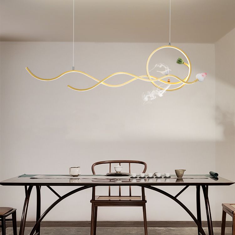 Modern Island Lighting Resin 3-Light Chandelier Light Fixture for Office