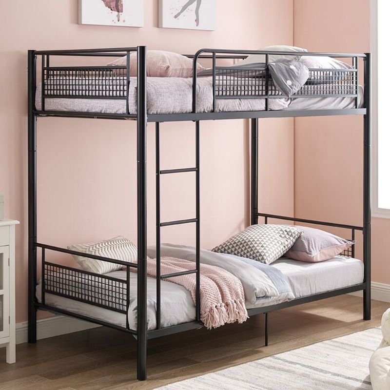Metal Bunk Bed 74.80" H High Bunk Bed Frame with Built-In Ladder