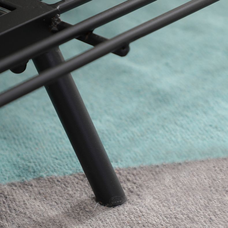 Modern Frame Coffee Table Rectangular Glass Top Cocktail Table for Home