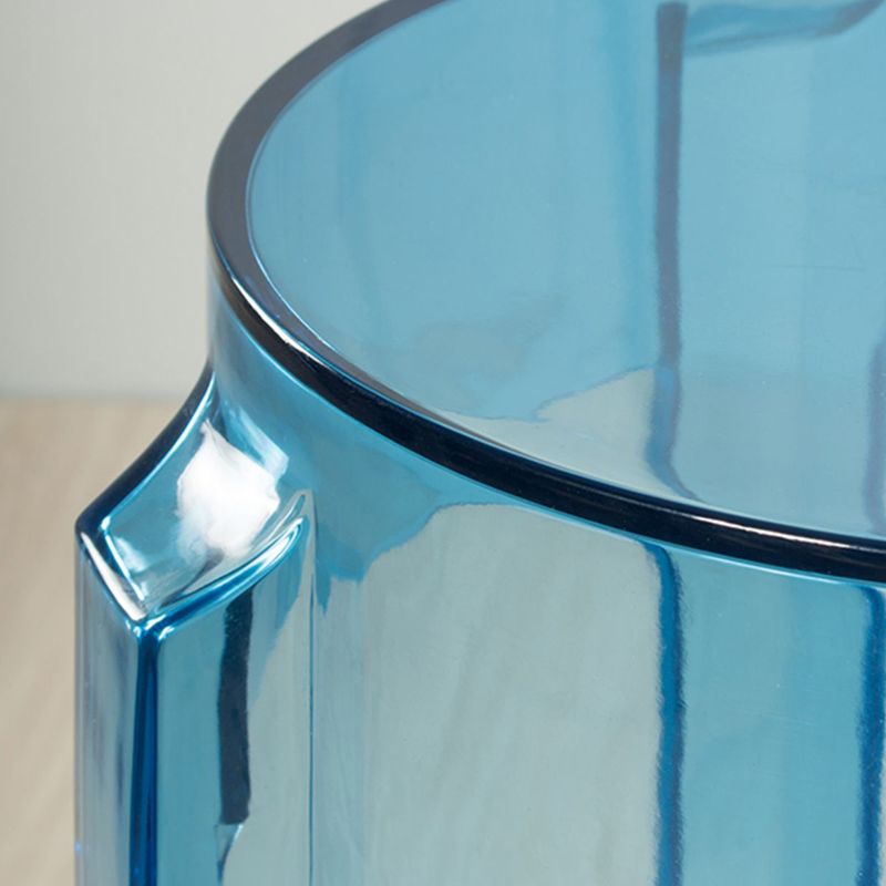 Industrial Backless Round Seat Acrylic Armless Bar Stool for Living Room