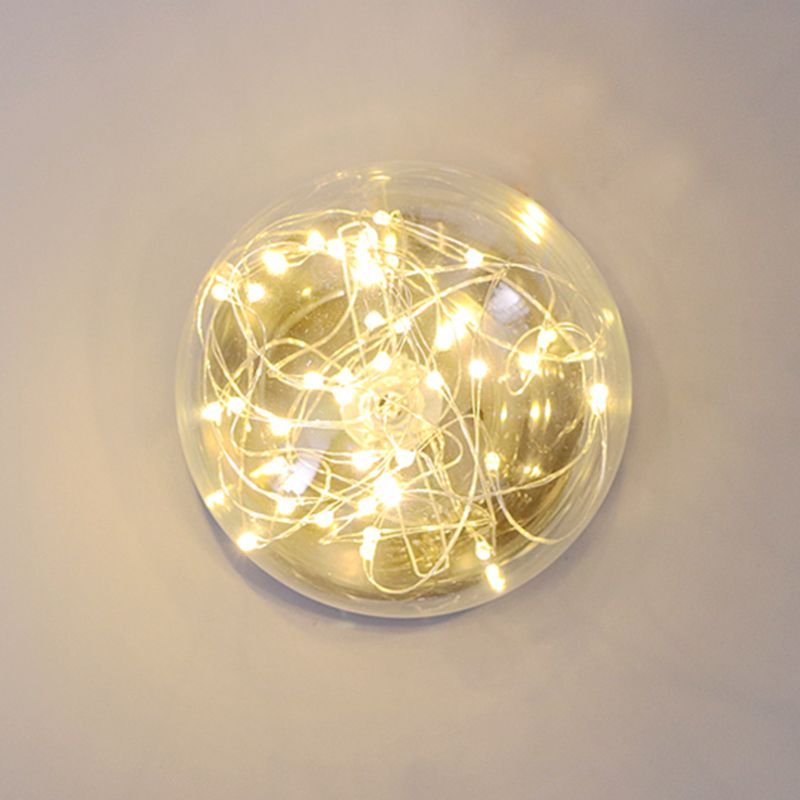 Plafonnier en forme de boule, style moderne et simple, en verre, 1 lumière, montage encastré, pour allée de balcon