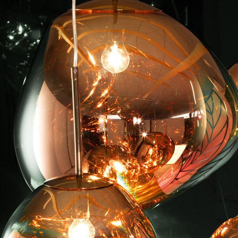 1 Light Acrylic Pendant Ceiling Lights Modern Spherical Hanging Pendant Lights for Dining Room