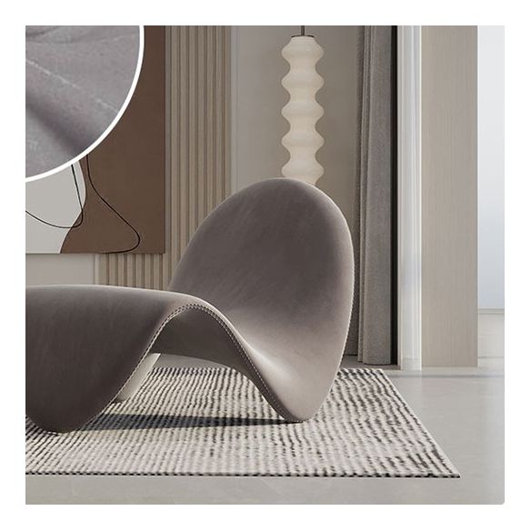 37.79" Wide Armless Chair Tongue Shape Chair with Fixed Backed