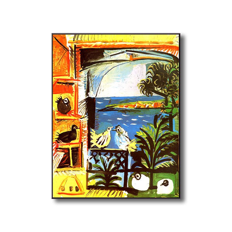 Ducks and Birds Animals Painting Contemporary Canvas Wall Art Decor, Multiple Sizes