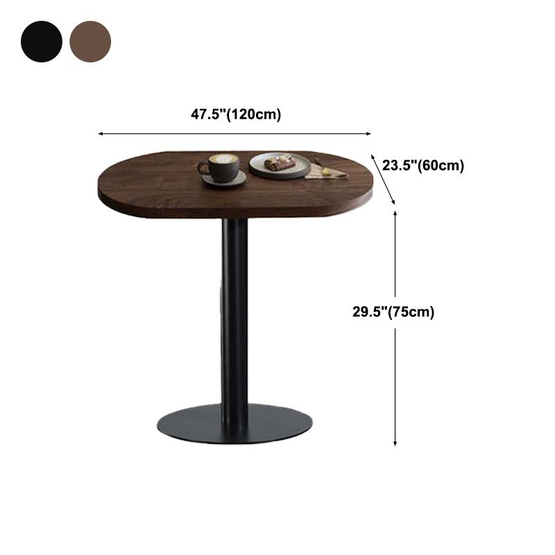 Oval Dining Table Modern Style Solid Wood Dinner Table for Home Kitchen