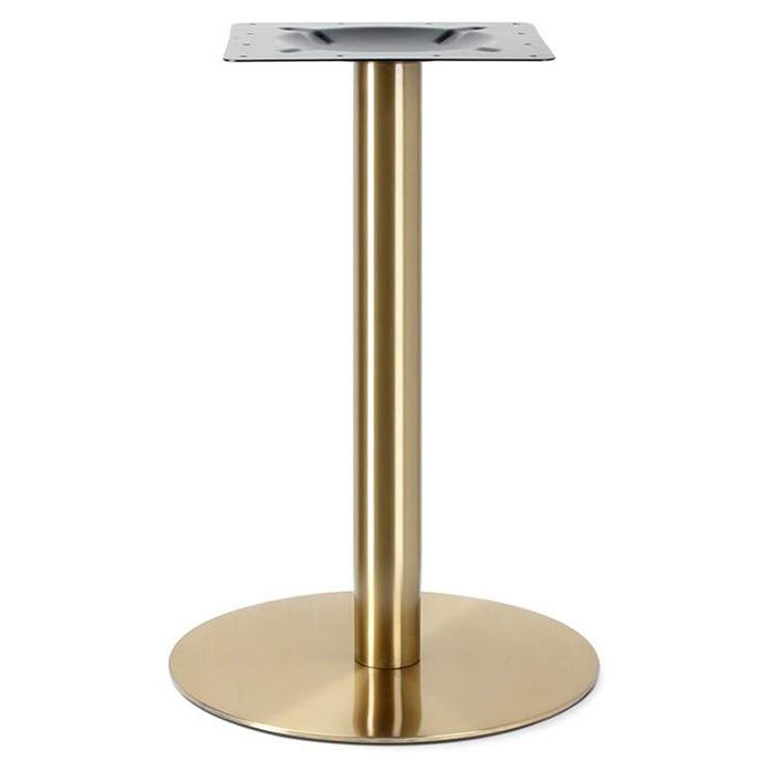 Mesa de lujo tradicional de metal con base de pedestal para cocina y comedor
