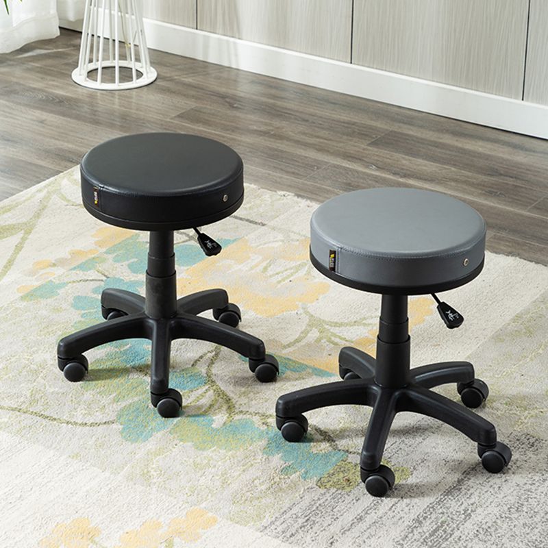 Contemporary Swivel Adjustable Height Bar Stool Indoor Bar Stool with Backless