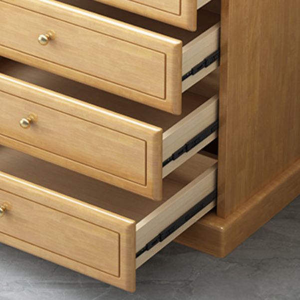 Modern Rectangle Accent Chest with Soft Close Drawers in Solid Wood