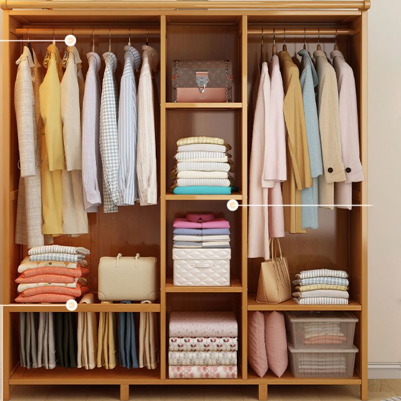 Modern Style Wardrobe Cabinet Wood Wardrobe Armoire with Shelves