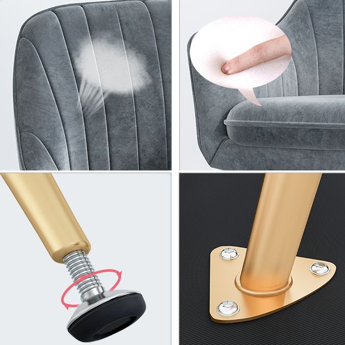 Sillas de comedor de metal de estilo escandinavo, silla de cojín para cafetería con brazo