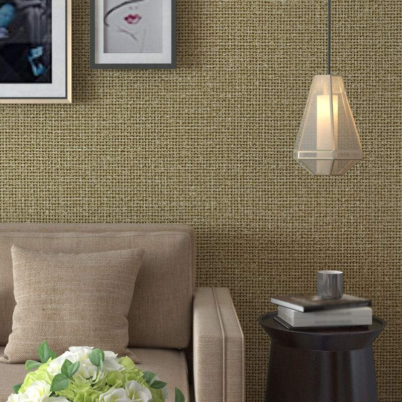 Papier peint effet rotin entrecroisé, décoration murale japonaise de couleur claire pour chambre à coucher