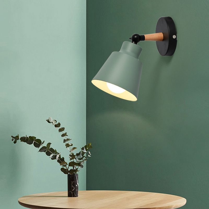 Geometric Shape Wood Wall Light Fixture Modern Style Wall Lamp for Dining Room