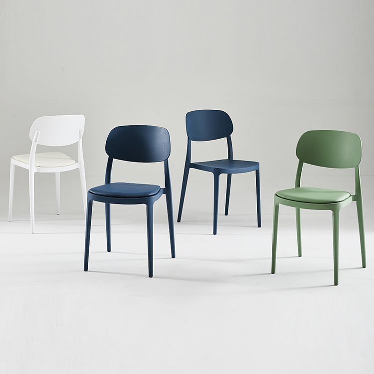 Modern Indoor Stacking Side Chair Plastic Frame Chair with Upholstered