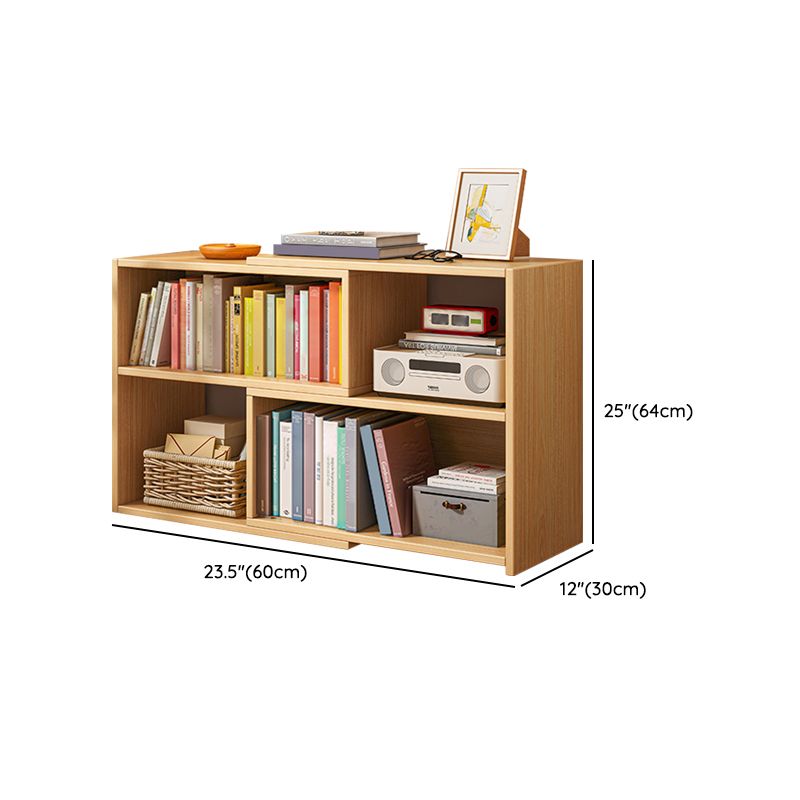 Contemporary Solid Wood Cubby Storage Bookcase Open Back Bookcase