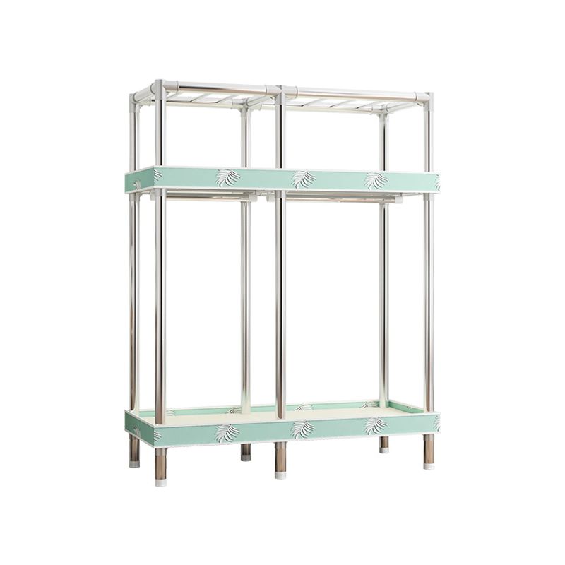 Contemporary Style Wardrobe Metal 1 Door Wardrobe Closet With Shelves