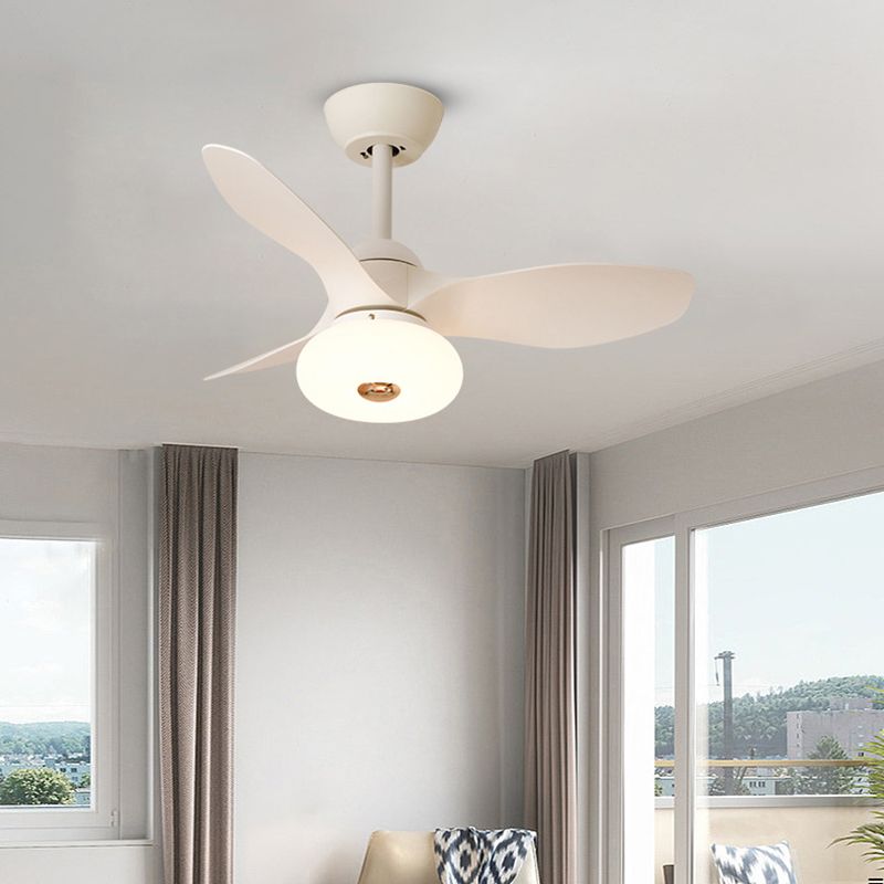 Fan Shape Metal Ceiling Fans Modern Style 1-Light Ceiling Fan Fixtures