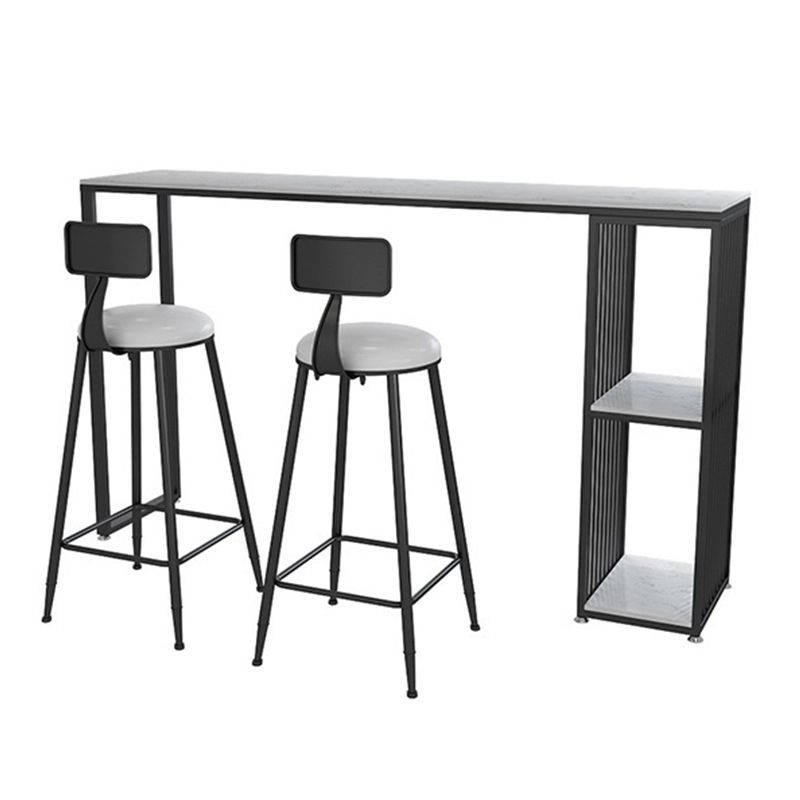 Industrial Bar Table Bar Height Rectangle Pub Table for Indoor
