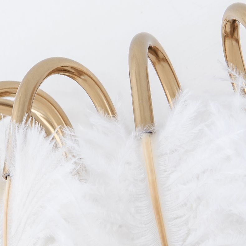 Nordic Feather Wall Mount Light 1 Light Ambient Lighting Wall Lamp for Bedroom