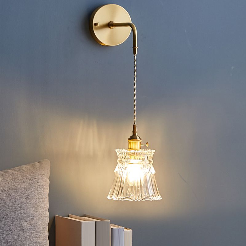 Contemporary Vanity Light Creative Glass Shade Wall Light Sconce for Washroom