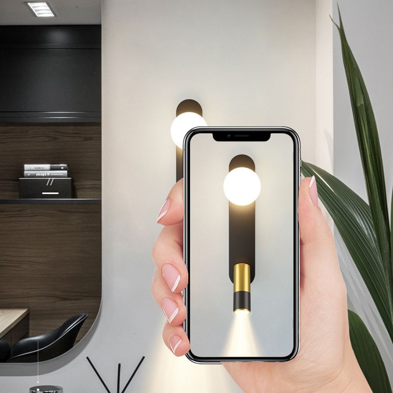 Nordic Metal Wall Light Geometric LED Reading Wall Sconce for Living Room