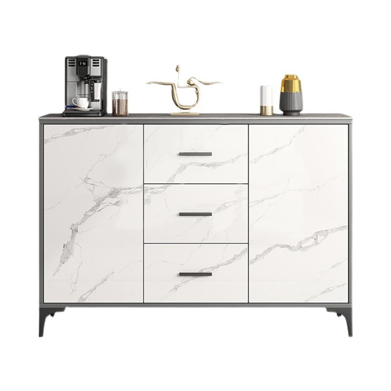 Stone Kitchen Sideboard Cabinet Modern Server Cabinet with Storage