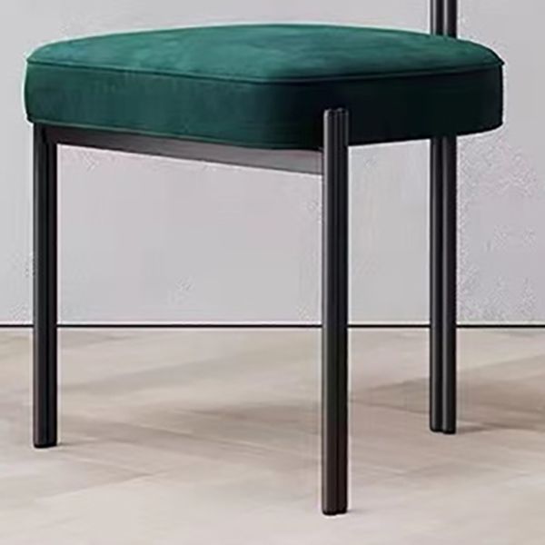 Glam Style Upholstered Dining Chair Open Back Dining Side Chair for Indoor