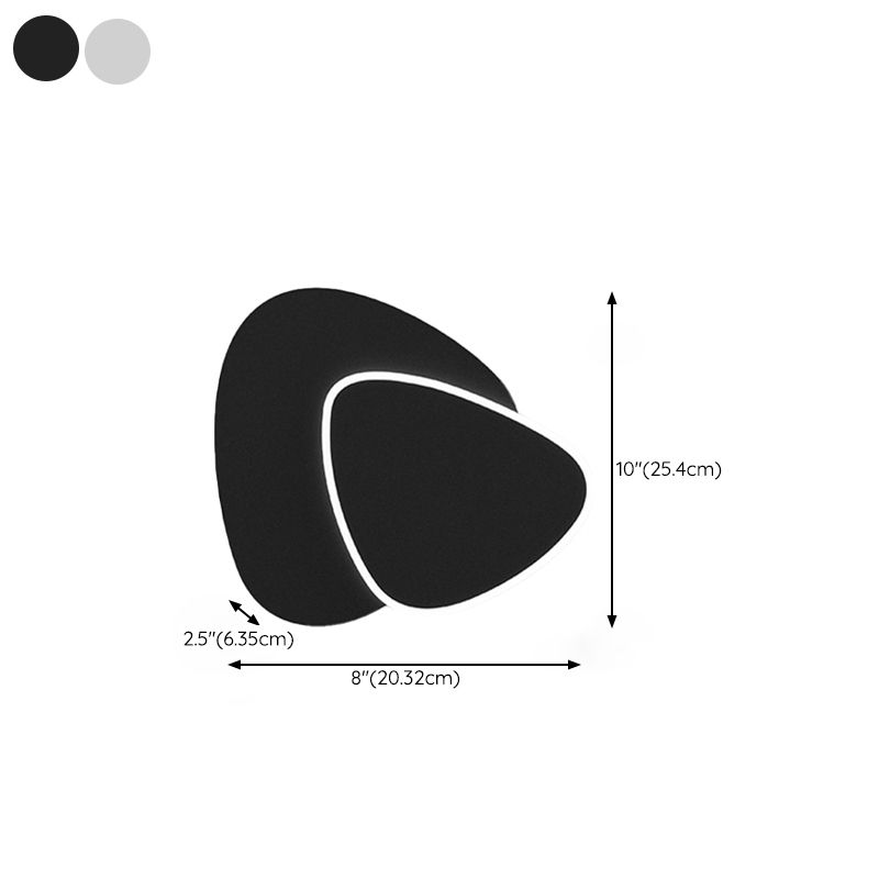 Single White Modernism Wall Mounted Sconce Statement Wall Light for Bedroom