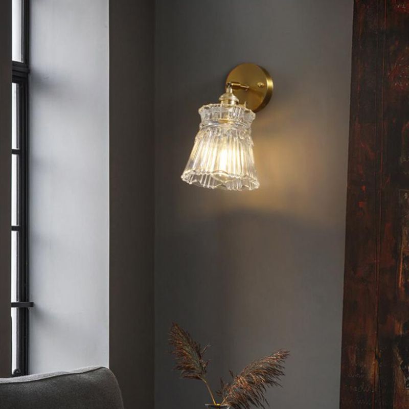 Glass Geometric Wall Sconce Lighting Industrial Style 1 Light Wall Mounted Light