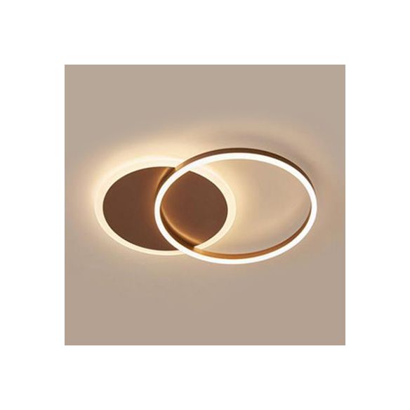 2/3/5 lampen woonkamer plafondlamp met ring acryl kap bruin inbouw in warm/wit licht