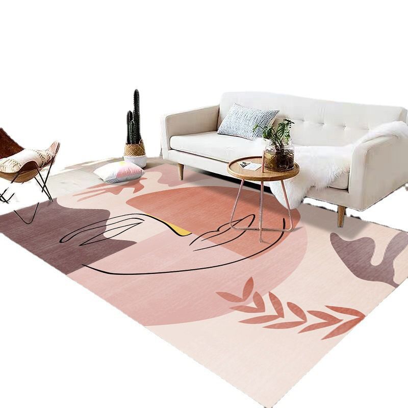 Tapis moderne jaune en polyester tapis de couleur de couleur non glissant le tapis de support pour décoration de la maison