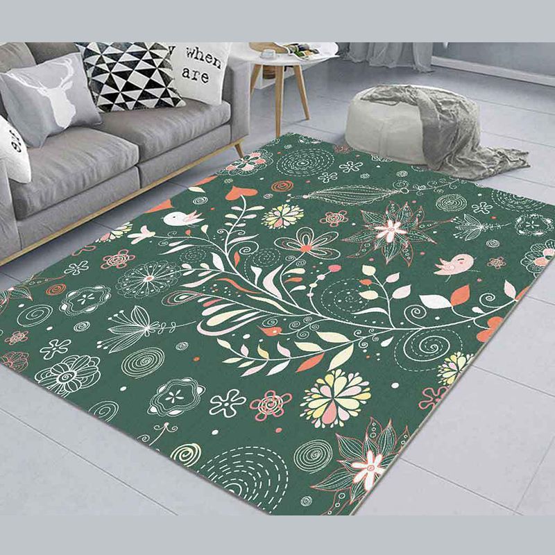 Lovely Animal Pattern Rug Funky Modern Polyester Carpet Anti-Slip Backing Indoor Rug for Home Decor