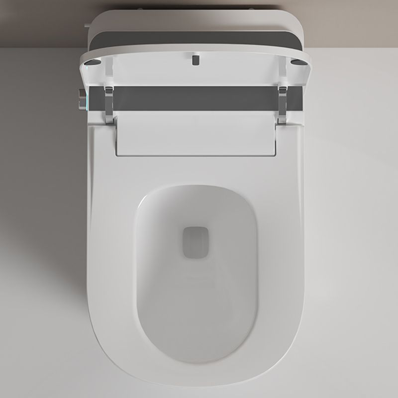 Elongated Floor Mount Bidet Gloss Finish Smart Bidet in White