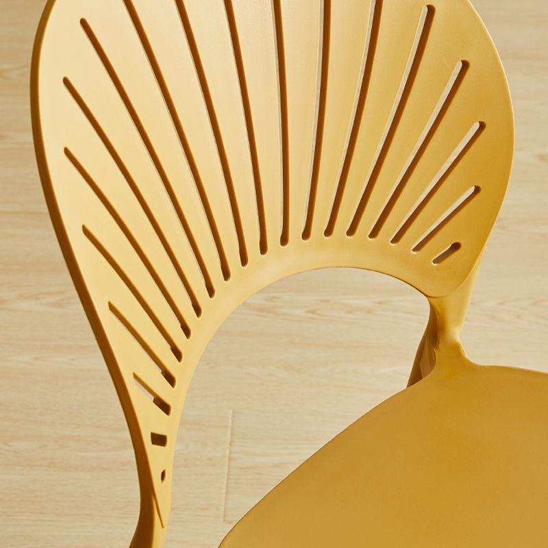 Estilo contemporáneo que cena la cocina plástica de la silla con la parte posterior abierta que cena las sillas sin brazos