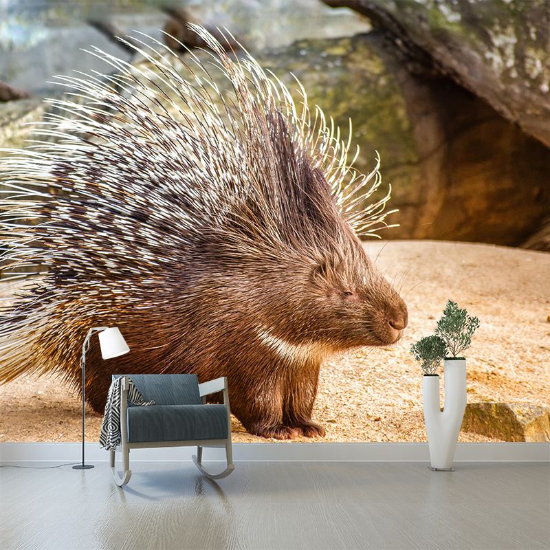Porcupine Contemporary Wall Mural Modernist Wall Covering for Bedroom Decor