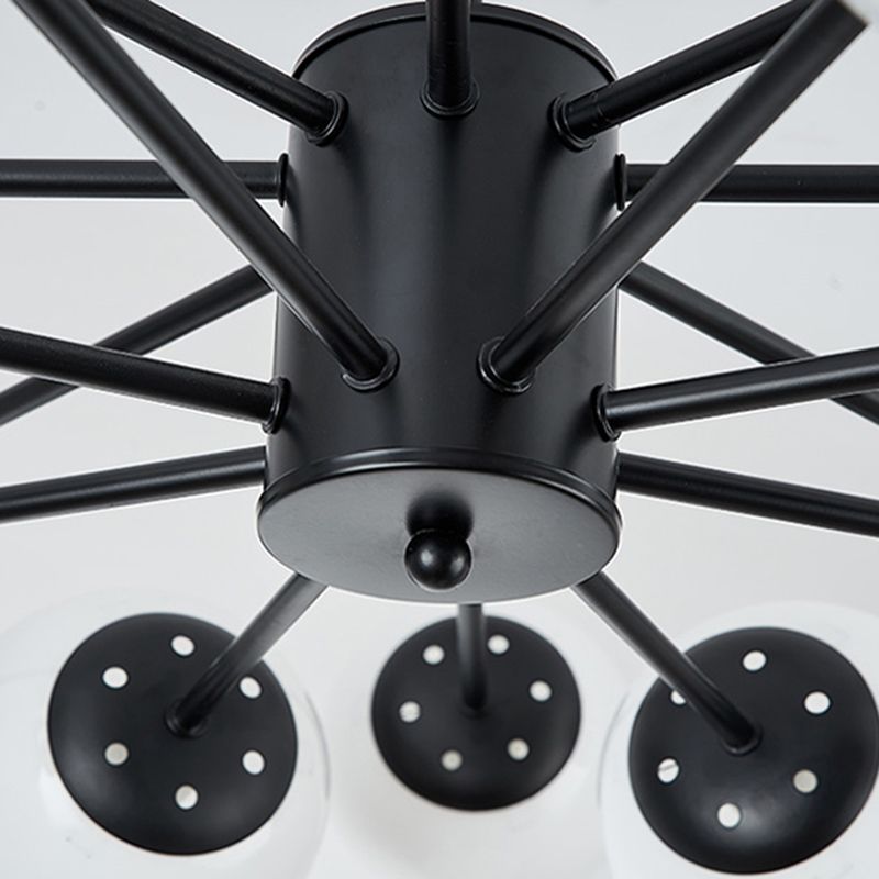 Contemporary Style Globe-Shaped Chandelier Lighting Glass Pendant Lighting