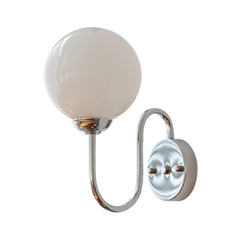 Nordic Style Wall Light Ball Shape Wall Lamp with Glass Shade for Living Room