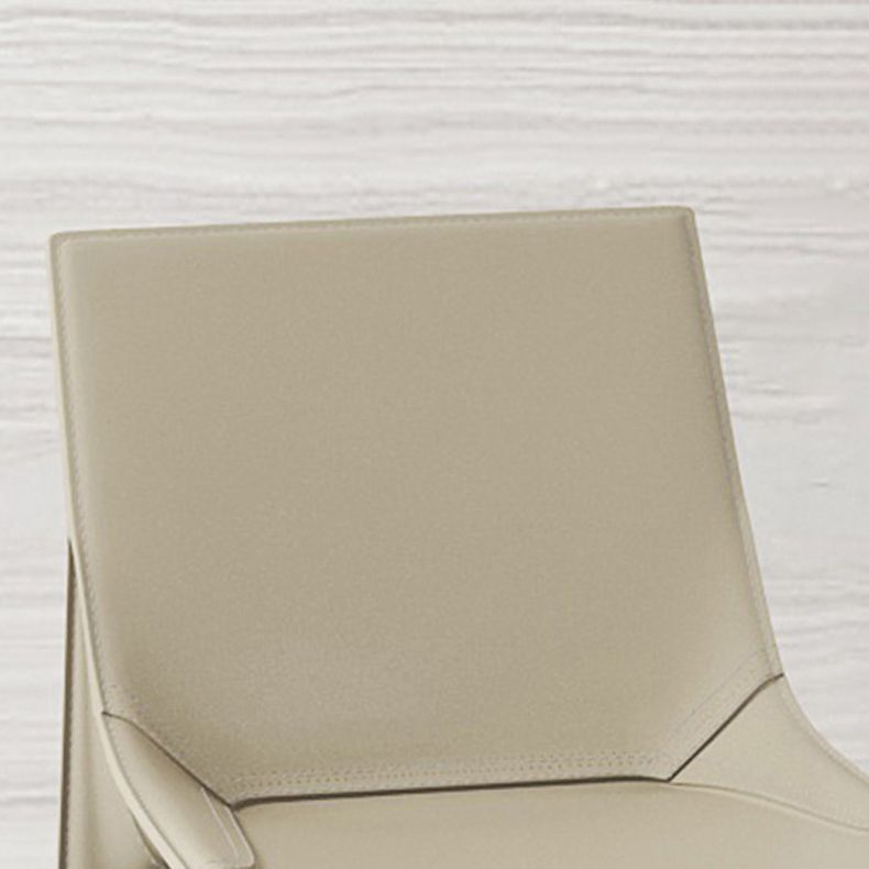 El cuero minimalista del diseño que cena el lado preside la silla sólida sin brazos con parte posterior