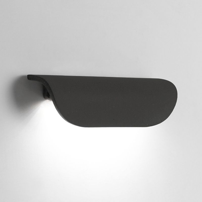 Modernism Wall Sconce Curved Outdoor Sconce Light Fixture for Courtyard